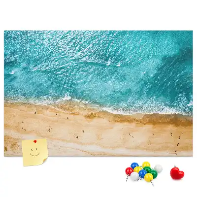Pinnwand mit Motiv Meer, Strand und Menschen