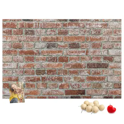 Kork-Pinnwand im Ziegelmauer-Design