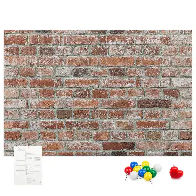 Kork-Pinnwand im Ziegelmauer-Design