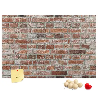 Kork-Pinnwand im Ziegelmauer-Design