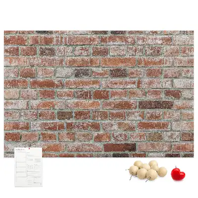 Kork-Pinnwand im Ziegelmauer-Design