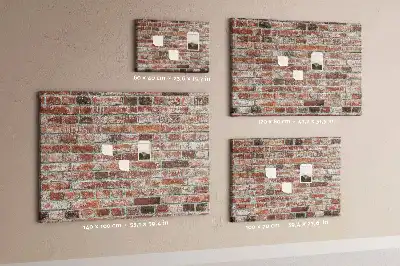 Kork-Pinnwand im Ziegelmauer-Design