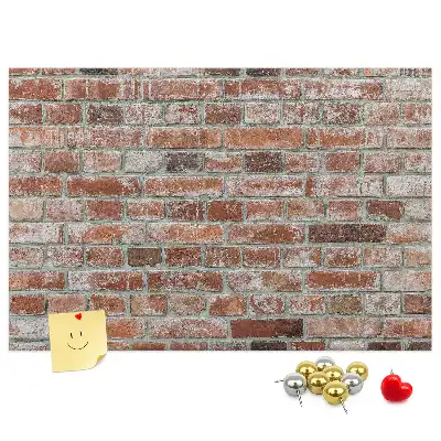 Kork-Pinnwand im Ziegelmauer-Design