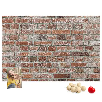 Kork-Pinnwand im Ziegelmauer-Design