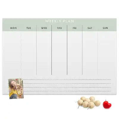 Bilder-Korktafel Aufgabenverteilung für 7 Tage