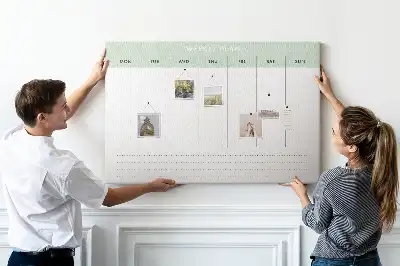 Bilder-Korktafel Aufgabenverteilung für 7 Tage
