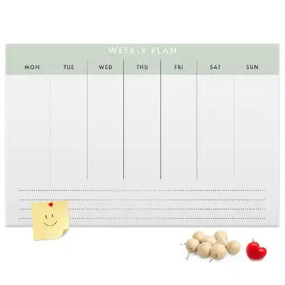Bilder-Korktafel Aufgabenverteilung für 7 Tage