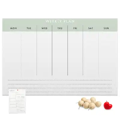 Bilder-Korktafel Aufgabenverteilung für 7 Tage