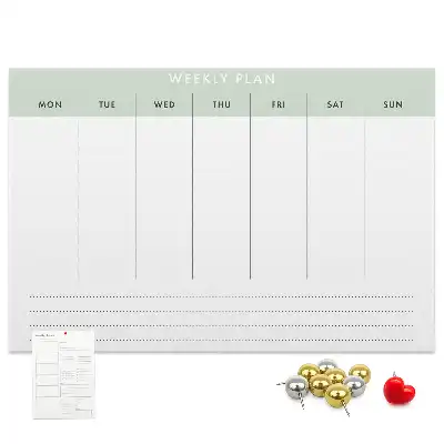 Bilder-Korktafel Aufgabenverteilung für 7 Tage