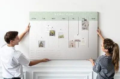 Bilder-Korktafel Aufgabenverteilung für 7 Tage