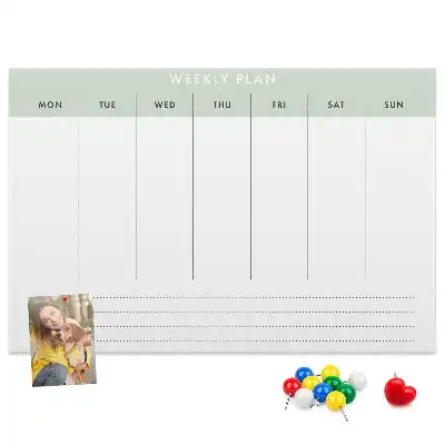 Bilder-Korktafel Aufgabenverteilung für 7 Tage