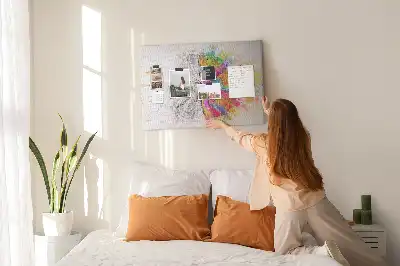 Kork-Pinnwand mit Motiv Kreativer Geist