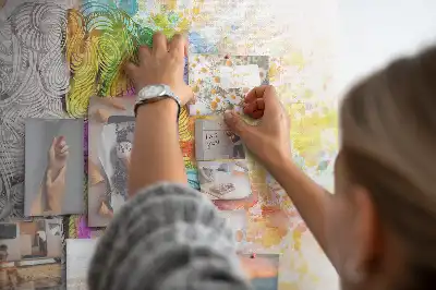 Kork-Pinnwand mit Motiv Kreativer Geist