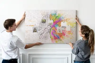 Kork-Pinnwand mit Motiv Kreativer Geist