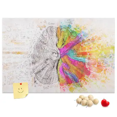 Kork-Pinnwand mit Motiv Kreativer Geist
