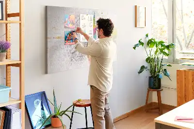 Kork-Pinnwand mit Motiv Kreativer Geist