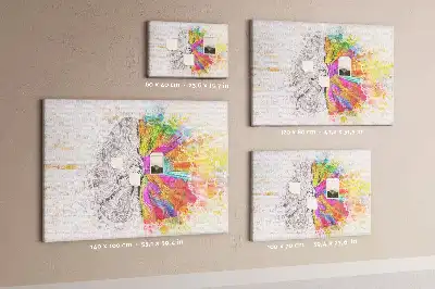 Kork-Pinnwand mit Motiv Kreativer Geist