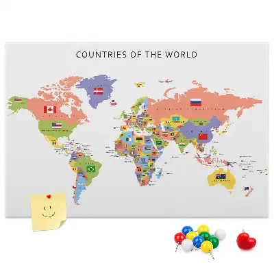 Bilder-Korktafel Nationalflaggen der Welt