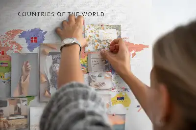 Bilder-Korktafel Nationalflaggen der Welt