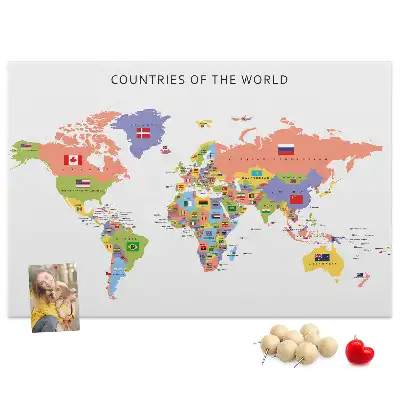 Bilder-Korktafel Nationalflaggen der Welt