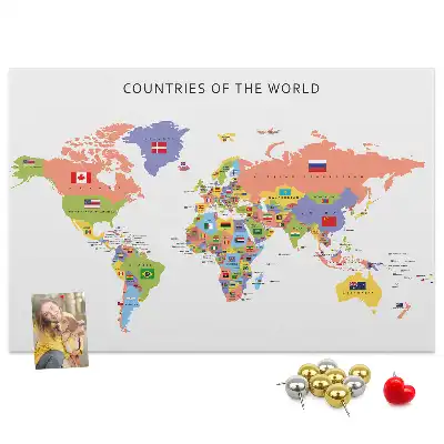 Bilder-Korktafel Nationalflaggen der Welt