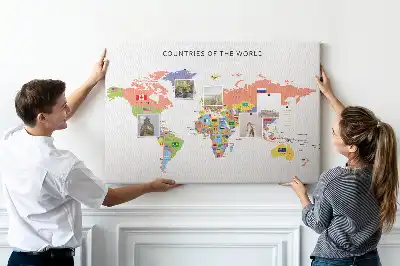 Bilder-Korktafel Nationalflaggen der Welt