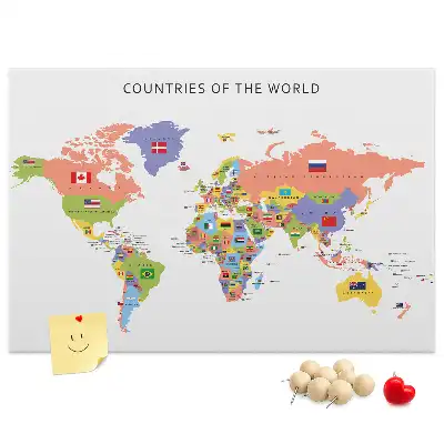 Bilder-Korktafel Nationalflaggen der Welt