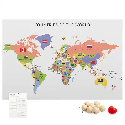 Bilder-Korktafel Nationalflaggen der Welt