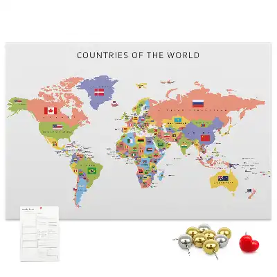 Bilder-Korktafel Nationalflaggen der Welt