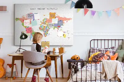 Bilder-Korktafel Nationalflaggen der Welt
