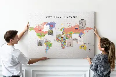 Bilder-Korktafel Nationalflaggen der Welt