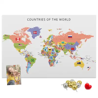 Bilder-Korktafel Nationalflaggen der Welt