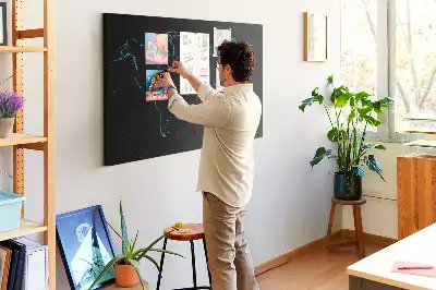 Bedruckte Korkplatte mit Weltkartenmotiv
