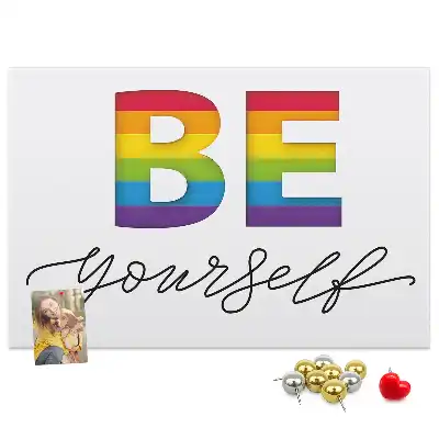Pinnwand Motto sei du selbst