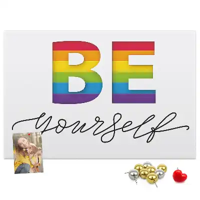 Pinnwand Motto sei du selbst