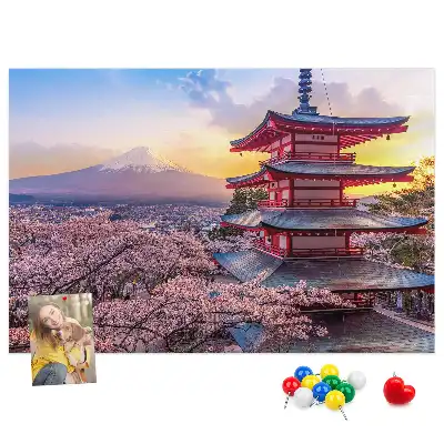 Bilder-Korktafel Japanische Architektur