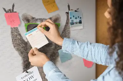 Bedruckte Korkplatte Waschbär mit Brille