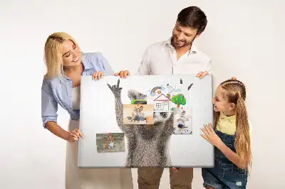 Bedruckte Korkplatte Waschbär mit Brille