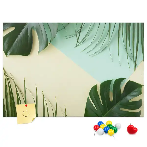 Kork Pinnwand Monstera-Blätter