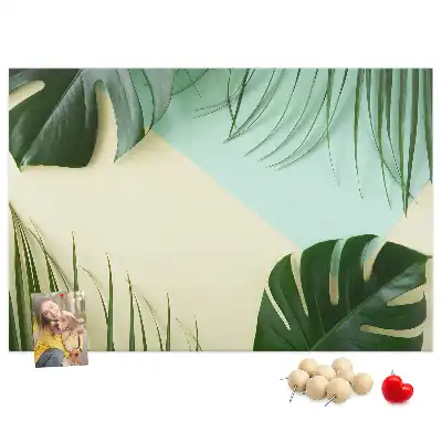 Kork Pinnwand Monstera-Blätter