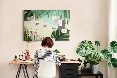 Kork Pinnwand Monstera-Blätter