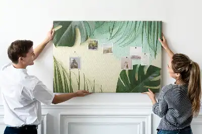 Kork Pinnwand Monstera-Blätter