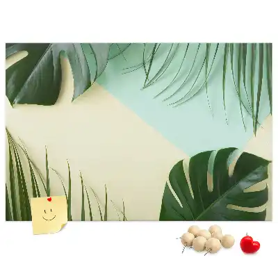 Kork Pinnwand Monstera-Blätter