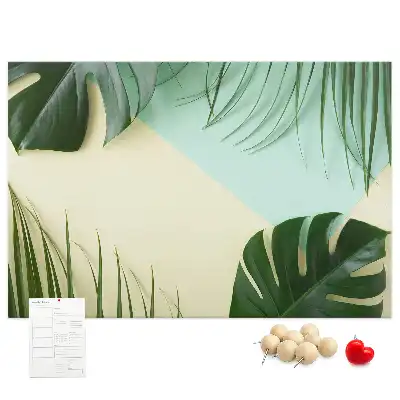 Kork Pinnwand Monstera-Blätter