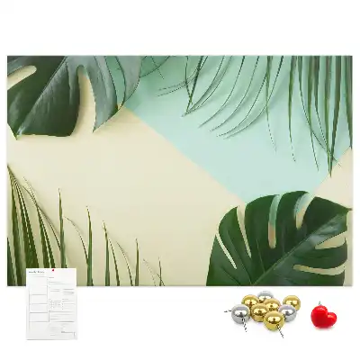 Kork Pinnwand Monstera-Blätter