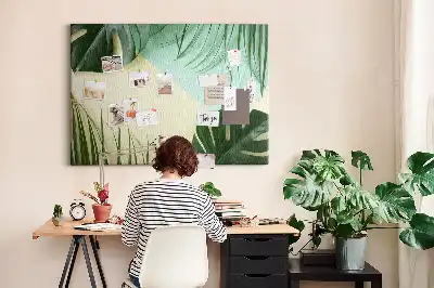 Kork Pinnwand Monstera-Blätter