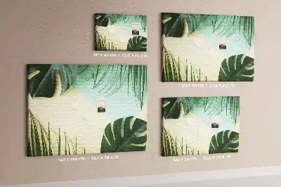 Kork Pinnwand Monstera-Blätter