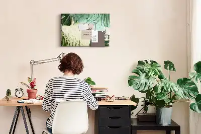 Kork Pinnwand Monstera-Blätter