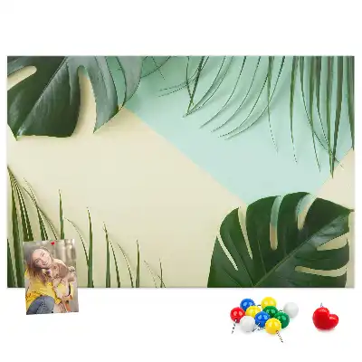 Kork Pinnwand Monstera-Blätter