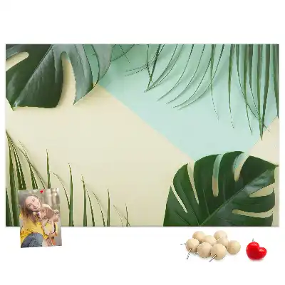 Kork Pinnwand Monstera-Blätter